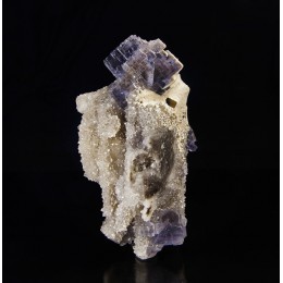 Fluorite on Quartz - La Viesca M03189